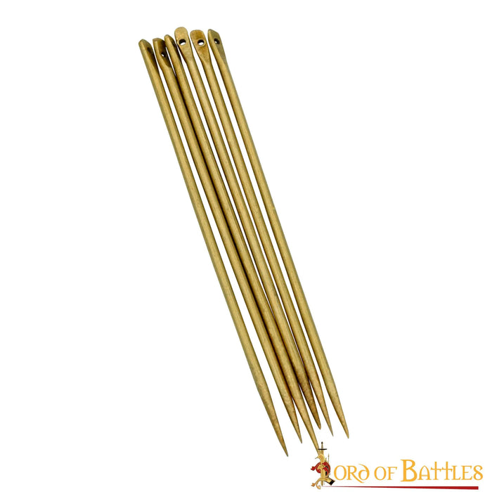 Brass needles, set of 6 pieces