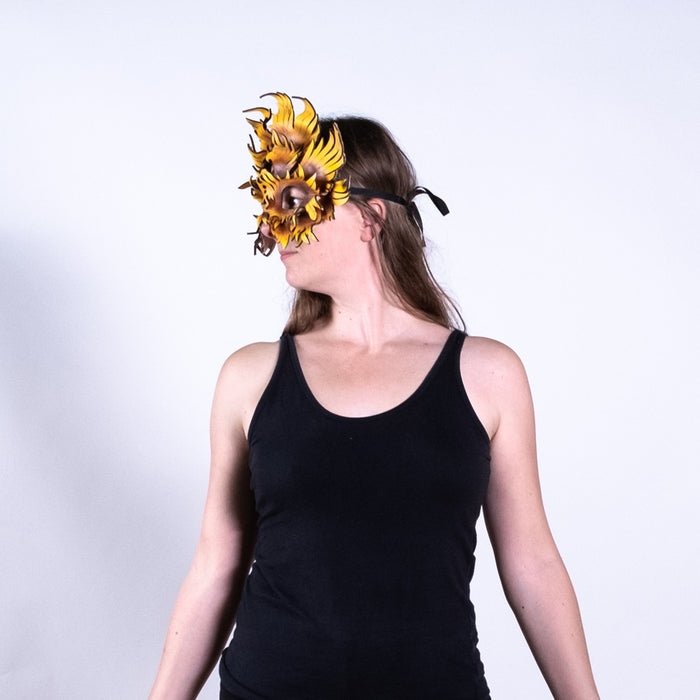 Leather bird mask