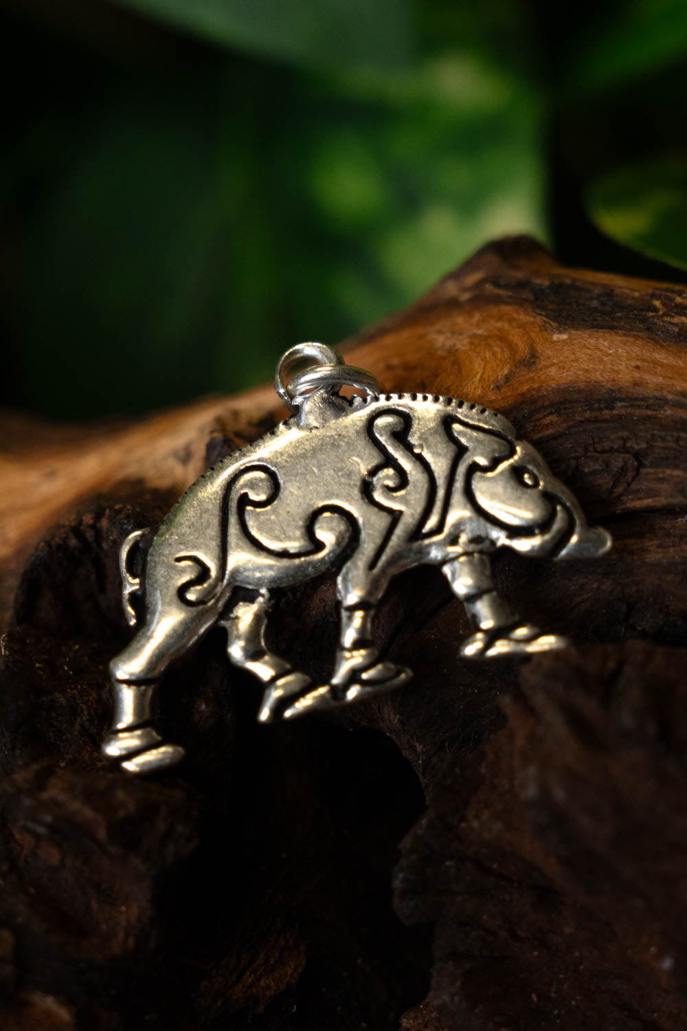 Pictish boar pendant Knocknagael, pewter