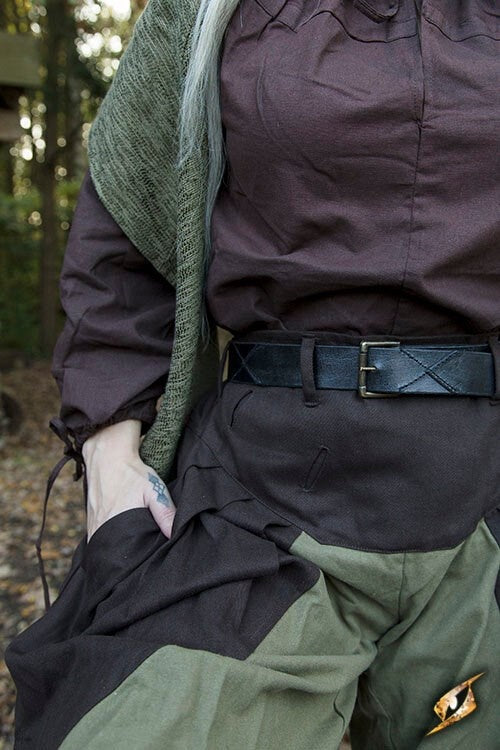 Renaissance trousers Raphael, brown-green