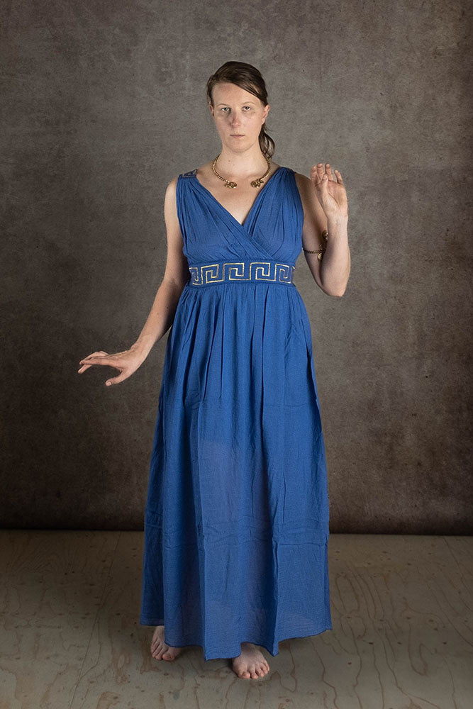 Goddess dress Penelope, blue