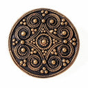 Viking Disc fibula with granulation, bronze