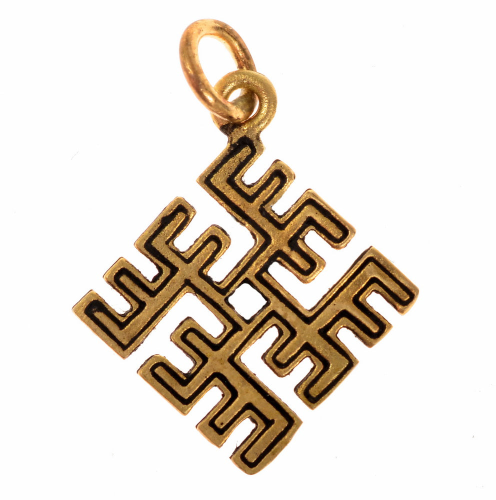 Baltic Ugunskrusts pendant (fire cross), bronze