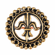 Medieval pilgrimage brooch Fleur-de-Lys, Walsingham, 15th century, bronze