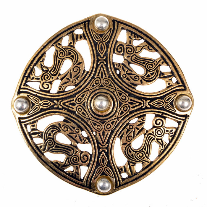 Anglo-Saxon fibula Flintshire, silvered bronze