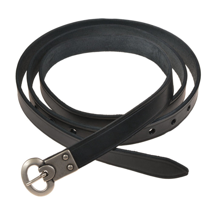Alemannenriem Niederstotzingen, brown leather, silver plated brass