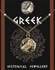 Griekse munthanger Athena, verguld tin