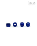 Square Viking glass bead Gotland, dark blue, 10 pieces