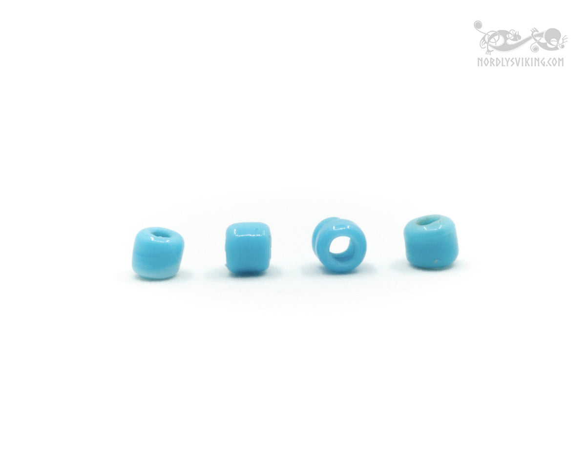 Small Viking glass bead Gotland, light blue, 10 pieces
