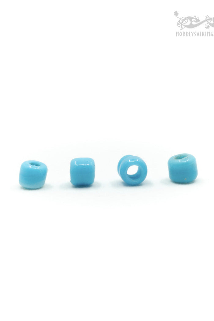 Small Viking glass bead Gotland, light blue, 10 pieces