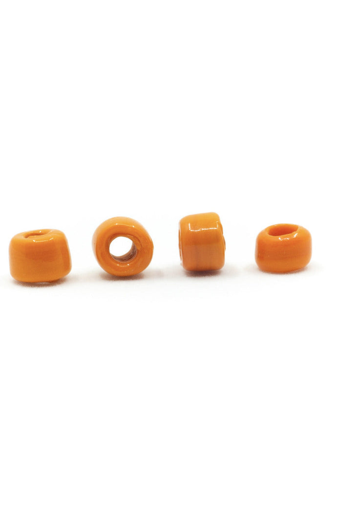 Viking glass bead Gotland, orange, 10 pieces