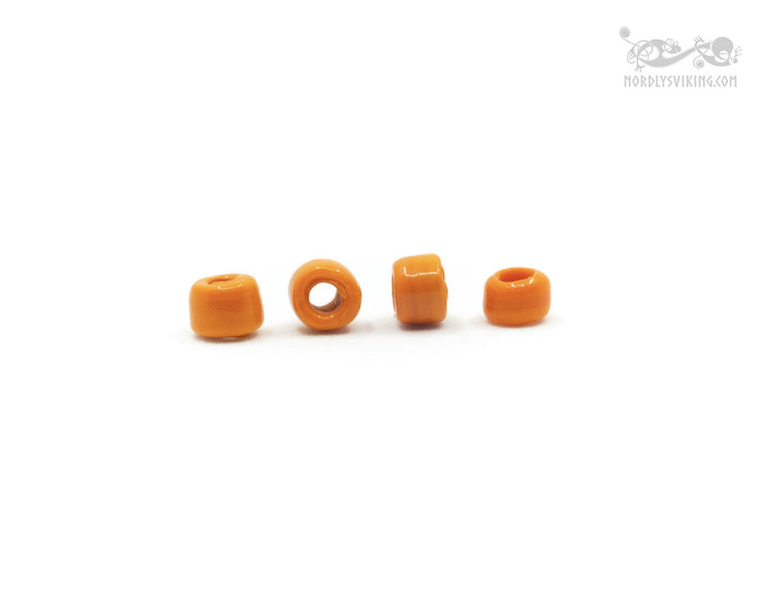 Viking glass bead Gotland, orange, 10 pieces