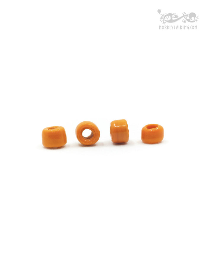 Viking glass bead Gotland, orange, 10 pieces