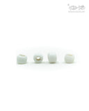 Viking glass bead Gotland, white, 10 pieces