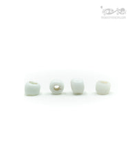 Viking glass bead Gotland, white, 10 pieces