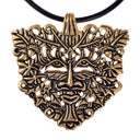 Green Man pendant, medieval, bronze