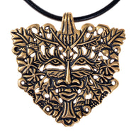 Green Man pendant, medieval, bronze