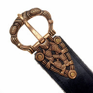 Viking belt Oseberg-style, black leather