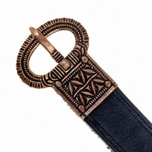 Late Roman belt, black leather