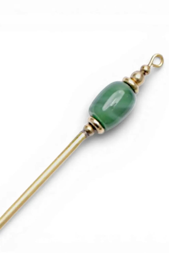 Roman hair needle Pompeia, green