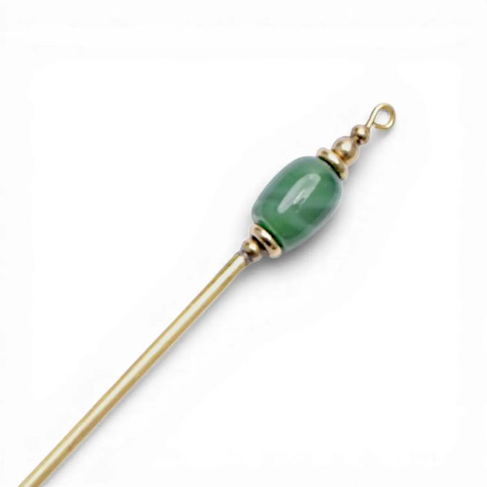 Roman hair needle Pompeia, green