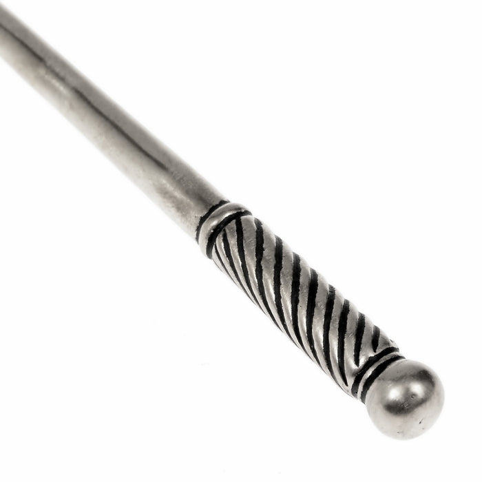 Medieval hair needle, 13th century, silvered bronze