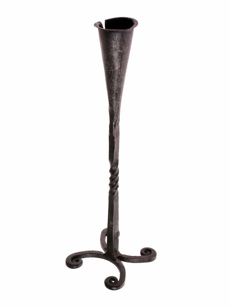 Forged candlestick 'Morgaine', medieval, iron