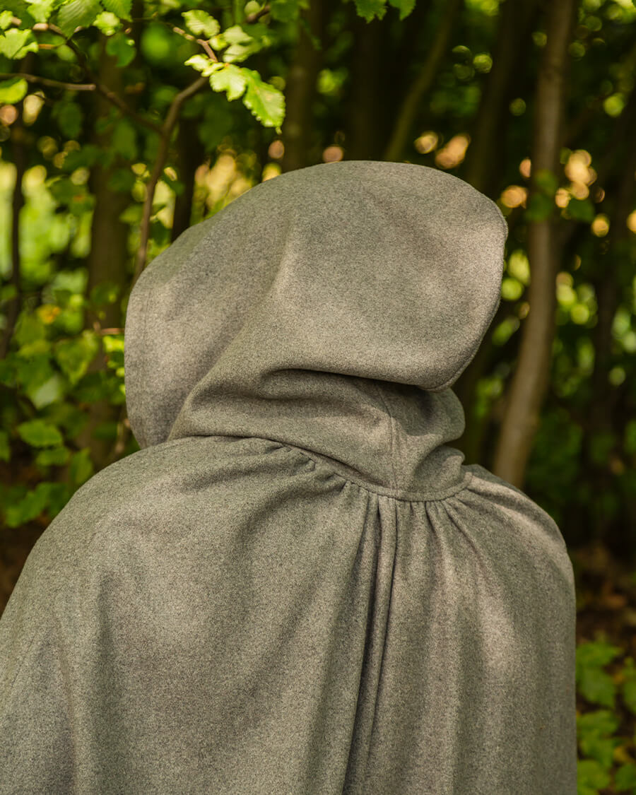 Cloak Harun, wool blend, olive
