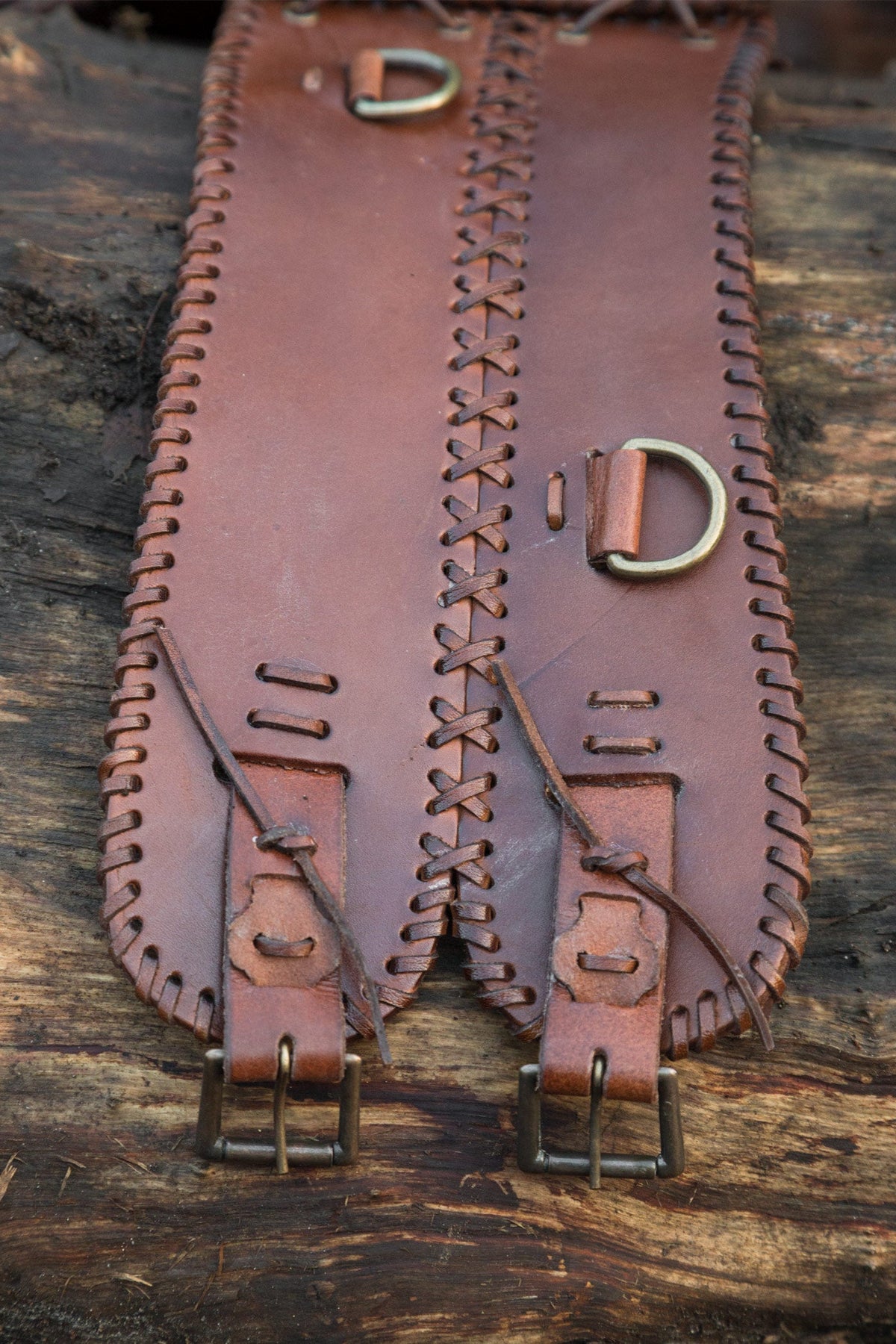 Broad waist belt, brown