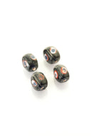 Viking glass bead Elli, black, 5 pieces