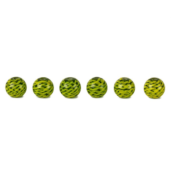 Viking glass bead Haithabu, green, 5 pieces