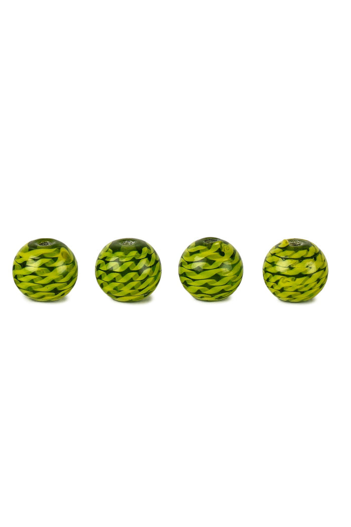 Viking glass bead Haithabu, green, 5 pieces