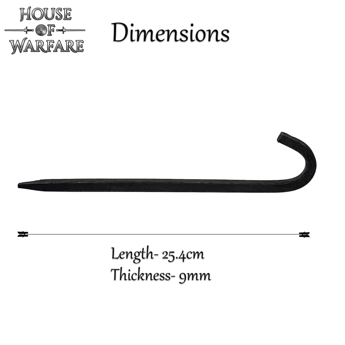 Hand-forged iron tent peg
