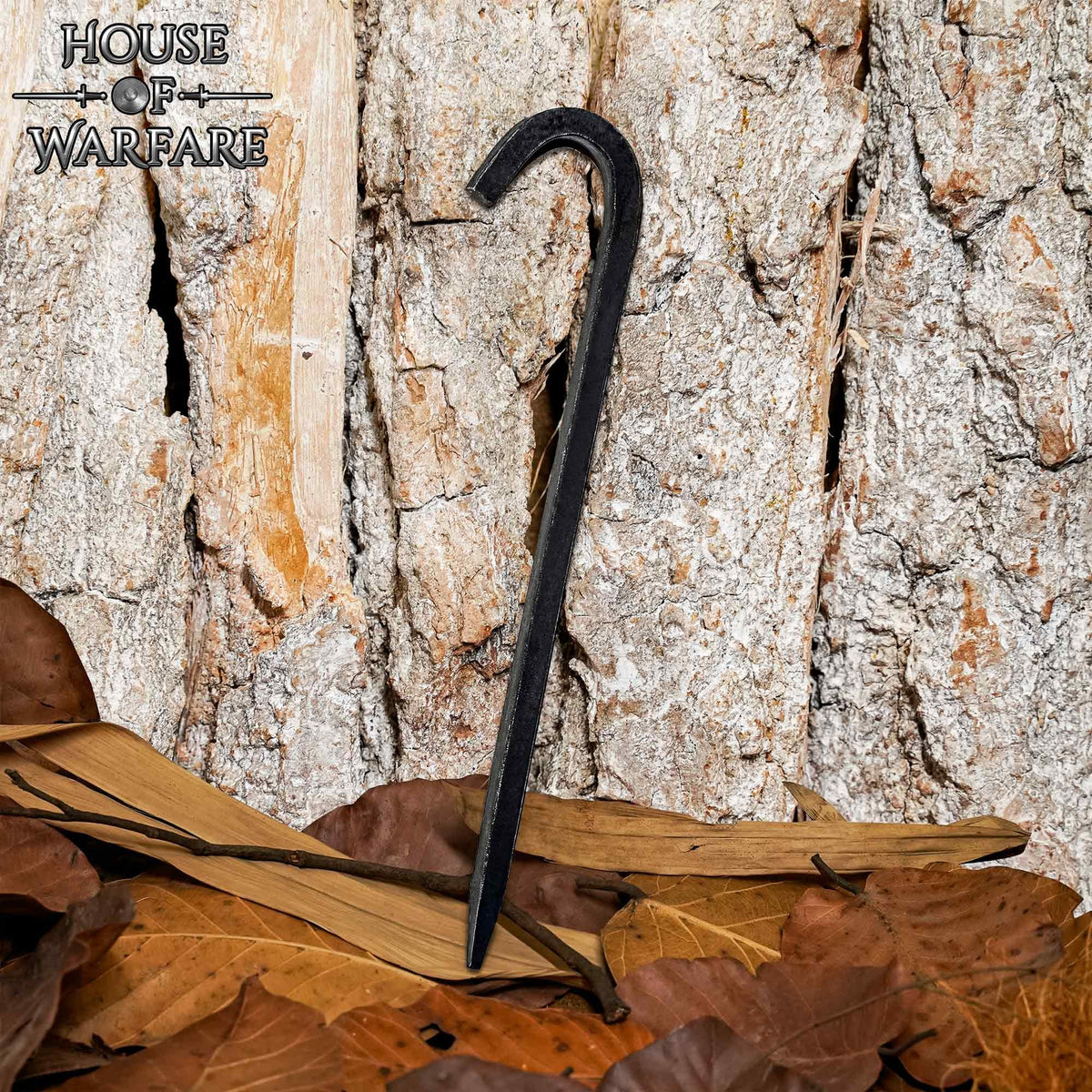 Hand-forged iron tent peg