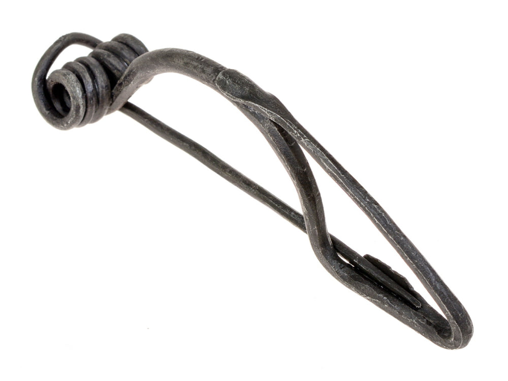 Celtic spiral wire fibula, iron, Central La Tène