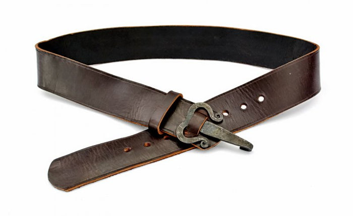 Iron Age belt Bornholm, brown leather