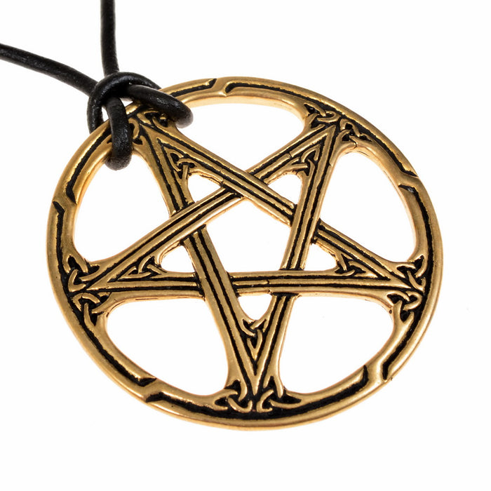 Celtic pentagram pendant, bronze