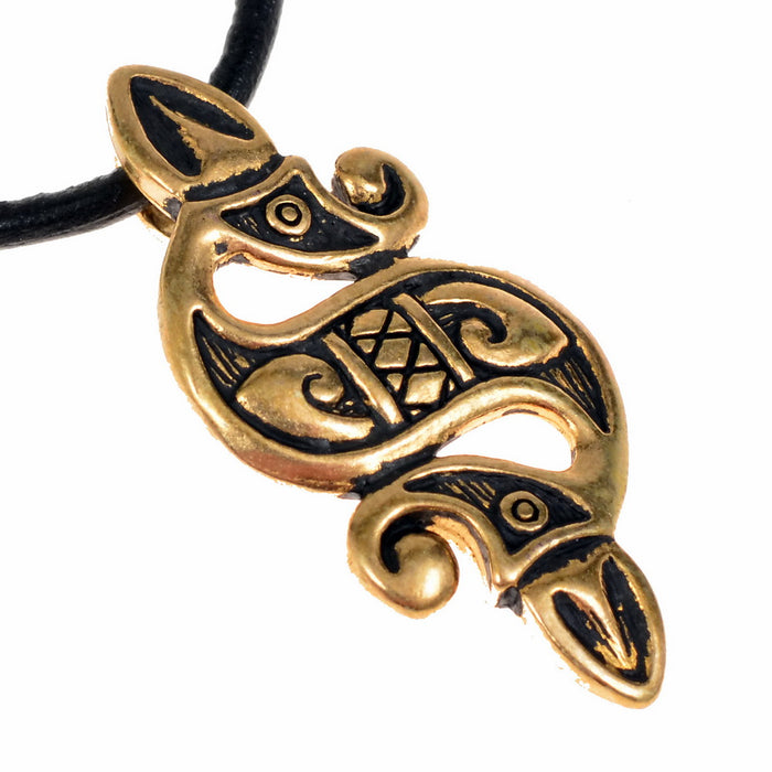 Celtic seahorse-amulet, 1st century, silvered bronze