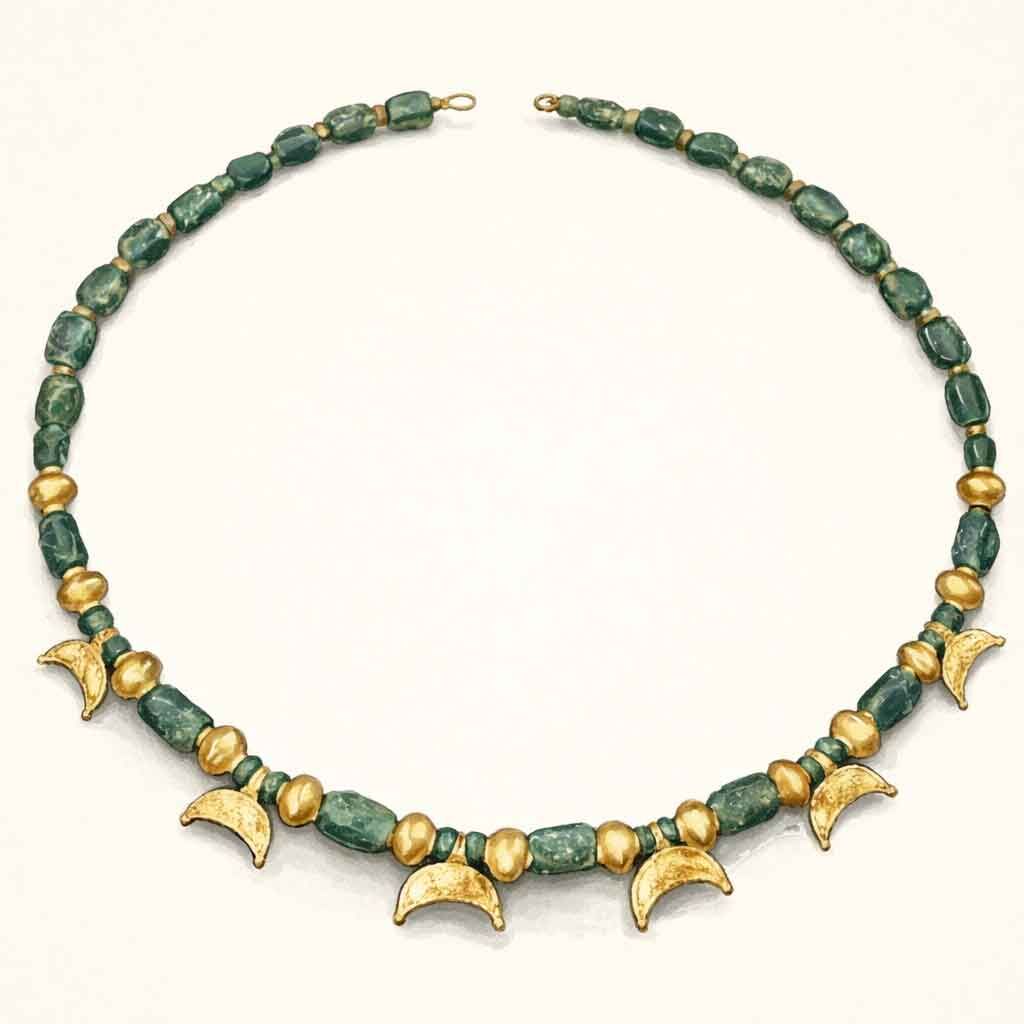 Roman necklace Valeria, lunulae