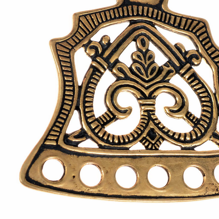 Viking pearl divider floral pattern, Latvia, bronze