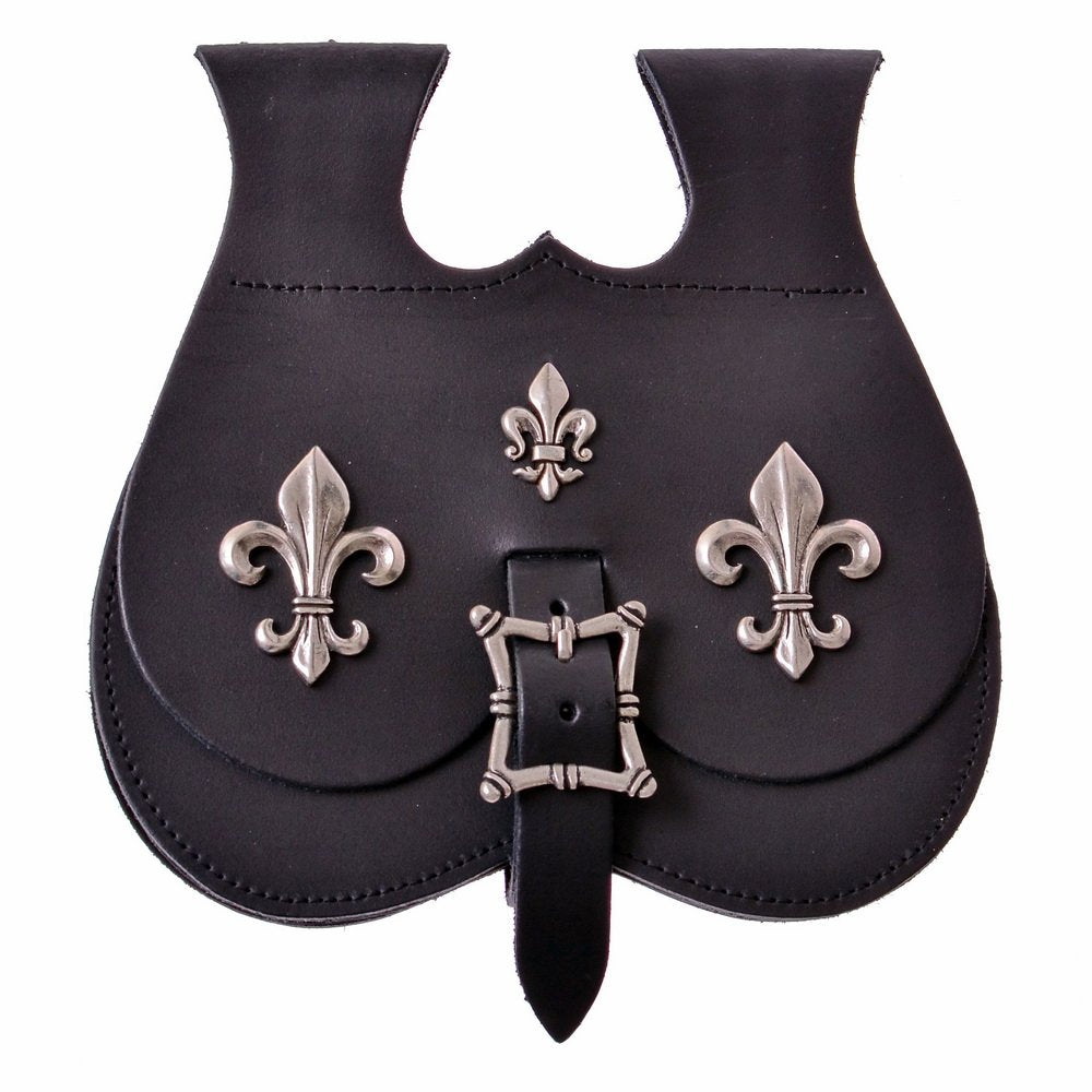Kidney bag Fleur-de-Lys, late medieval, brown