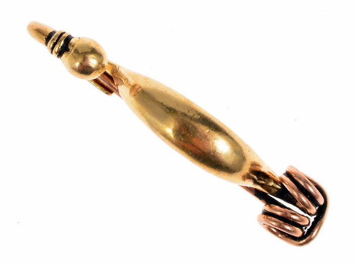 Early La Tènefibula, small, silvered bronze