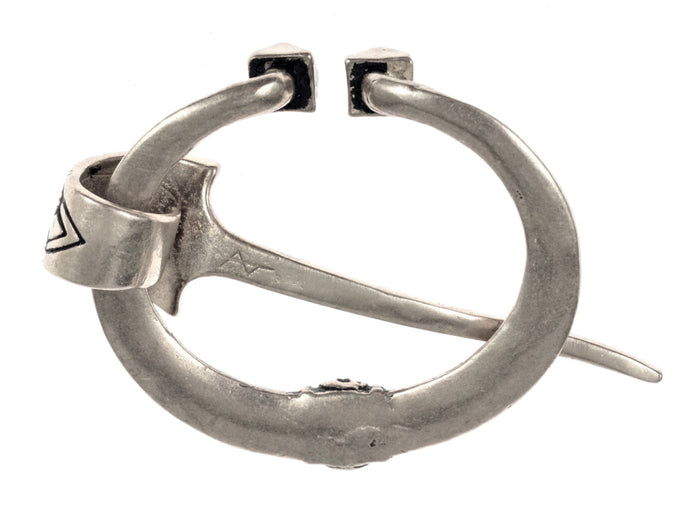 Baltic ring fibula, Kostivere, silvered bronze