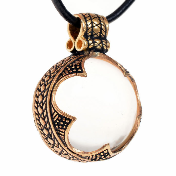 Viking pendant rock crystal Gotland, L, bronze