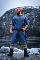 Celtic tunic, short sleeves, light blue