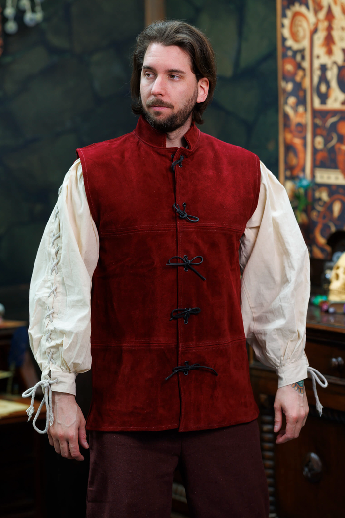 Doublet Laertes, 2nd half 15th century, suede, bordeaux red