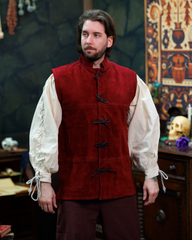 Doublet Laertes, 2nd half 15th century, suede, bordeaux red