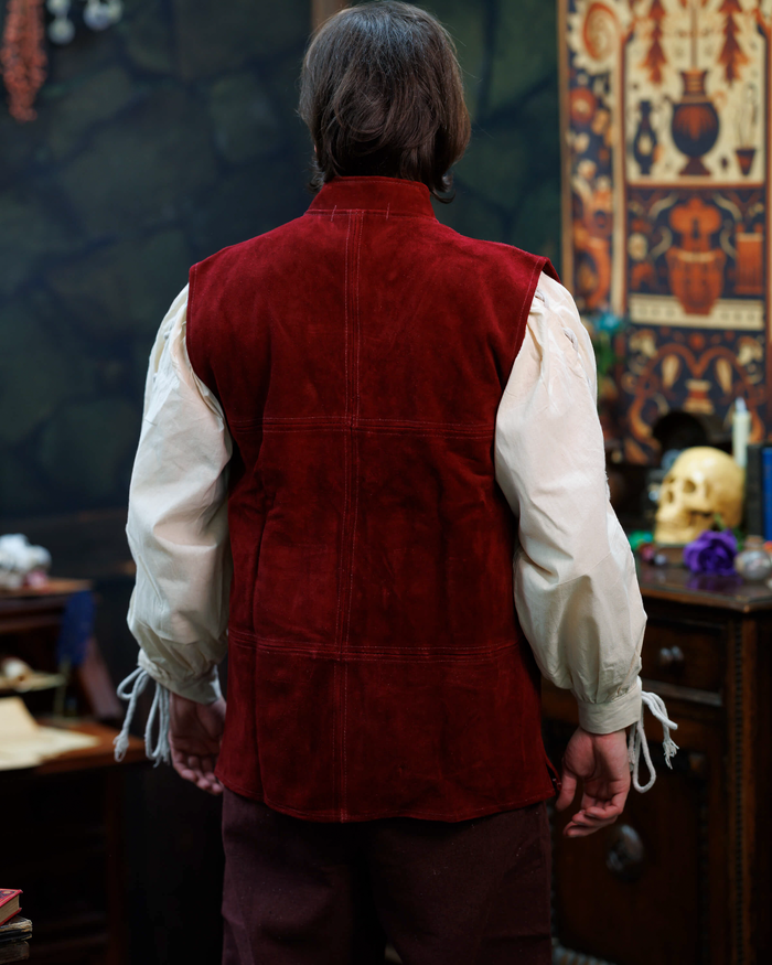 Doublet Laertes, 2nd half 15th century, suede, bordeaux red