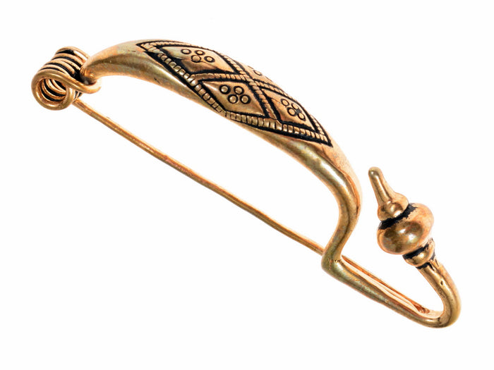 Early La Tènefibula, big, bronze