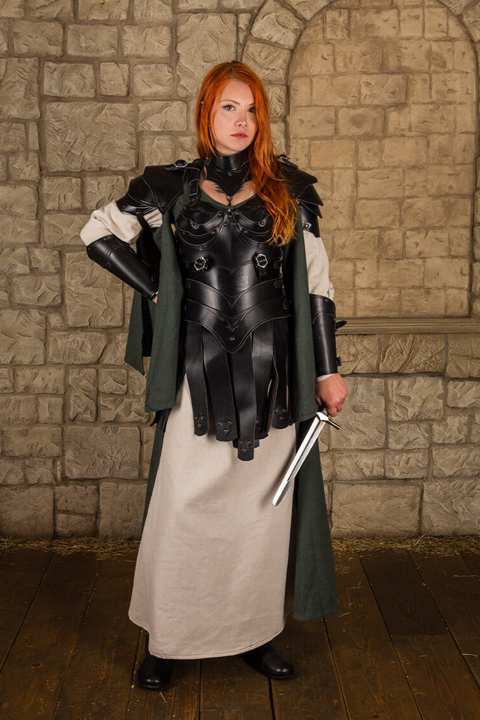 Leren rok Lilith, zwart